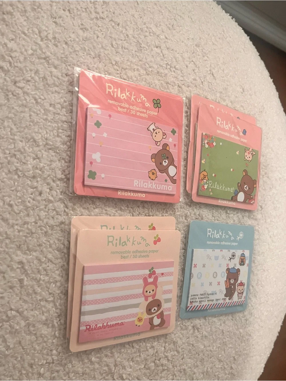 🎉 kawaii Rilakkuma sticky note bundle set of 7